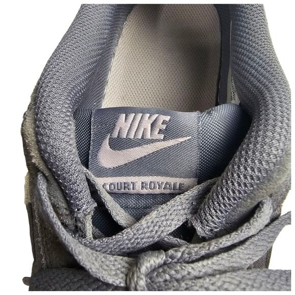 Nike Women's Court Royale Suede Leather Gunsmoke Grey Sneakers Shoes Size 10.5 - Picture 6 of 11